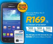 Samsung Galaxy Ace 3 Smartphone-On Straight Up 100 TopUp