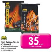 Camp Master 5kg Briquettes Or Charcoal-Each