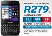 Blackberry Q5 Smartphone-On Straight Up 100