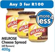 Melrose Cheese Spread(All Flavours)-3x400G