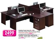 Bedford Cluster Desk LHS Or RHS Plus 4 Drawer Desk High Pedestal-Per Bundle