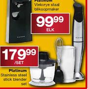 Platinum Stainless Steel Stick Blender Set