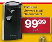 Platinum Vlekvrye Staal Blikoorpmaker