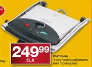 Platinum 4-Sny Toebroodjiemaker Met Rooterplaat