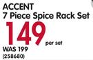 Accent 7 Piece Spice Rack Set-Per Set