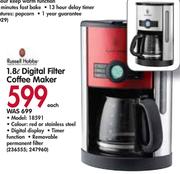 Russell Hobbs 1.8L Digital Filter Coffee Maker 18591-Each