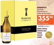 Warwick First Lady Chardonnay Or Cabernet Sauvignon-6 x 750ml