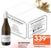 De Wetshof Limestone Hill chandonnay-6 x 750ml