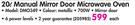 Defy 20Ltr Manual Mirror Door Microwave Oven DMO349