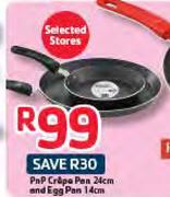 PnP Crepe Pan-24cm And Egg Pan-14cm