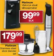 Platinum Stainless Steel Stick Blender Set Per Set 