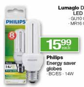 Philips Energy Saver Globes 14W