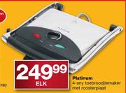 Platinum 4-Sny Toebroodjiemaker Met Roosterplaat Elk