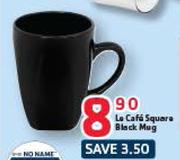 Le Cafe Square Black Mug