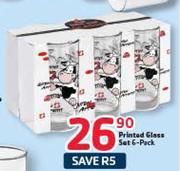 Printed Glass Set 6 Pack