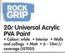 Rock Grip 20L Universal Acrylic PVA Paint