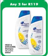 Head & Shoulders Shampoo(All Variants)-2x600ml