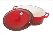  Panache Cast Iron Oval Casserole-33cm Each