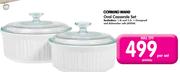 Corning Ware Oval Casserole Set-Per Set