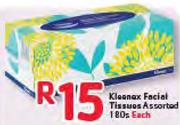 Kleenex Facial Tissues Assorted-180's Each