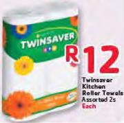 Twinsaver Kitchen Roller Towels Assorted-2's