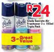 Glade Secrets Air Freshener-3x180Ml Triple Pack