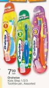 Oralwise Kids Step 1/2/3 Toothbrush,Assorted Each