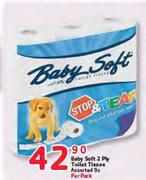 Baby Soft 2 Ply Toilet Tissue Assorted-9's Per Pack