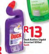 Duck Active Liquid Assorted-500ml Each