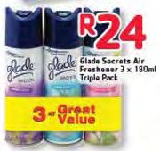 Glade Secrets Air Freshener Triple Pack-3x180ml
