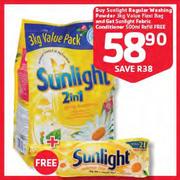 Sunlight Regular Washing Powder Value Flexi Bag-3kg