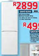 KIC 263Ltr Fridge Bottom Freezer White