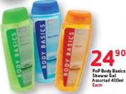 PnP Body Basics Shower Gel Assorted-400Ml Each