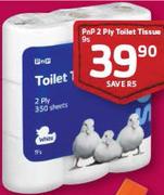 PnP 2 Ply Toilet Tissue-9's
