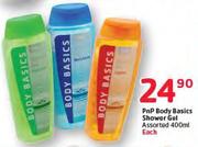 PnP Body Basics Shower Gel Assorted-400ml Each
