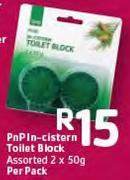 PnP In-Cistern Toilet Block Assorted-2x50g Per Pack