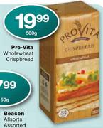 Pro-Vita Wholewheat Crispbread-500gm