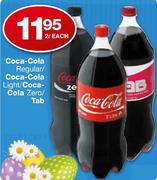 Coca-Cola Regular/Coca-Cola Light/Coca-Cola Zero/Tab-2Ltr Each