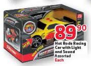 Hot Rods Racing Car With Light And Sound Assorted
