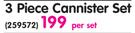 Home 3 Piece Canister Set-Per Set