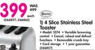 4 Slice Stainless Steel Toaster SST4
