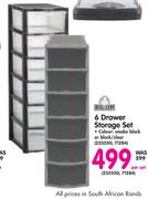 Big Jim 6 Drawer Storage Set-Per Set