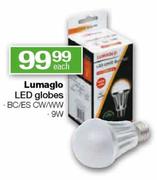 Lumaglo LED Globes (BC/ES CW/WW)-9W each