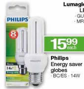 Philips Energy Saver Globes (BC/ES)-14W each