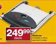 Platinum Griddled 4-Slice Sandwich Press
