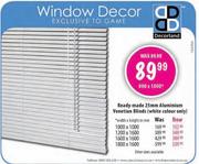 Decorland Ready-Made 25mm Aluminium Venetian Blinds 1600x1600mm