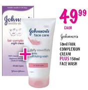 Johnson's Fair Complexion Cream-50Ml+Face Wash-150Ml