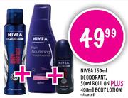 Nivea Deodrant-150Ml+Roll On-50Ml+Body Lotion-400Ml
