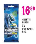 Gillete Blue II 5's Disposable Bag