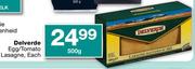 Delverde Egg/Tomato Lasagne-500g Each